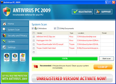 antivirus 2009 pc tools