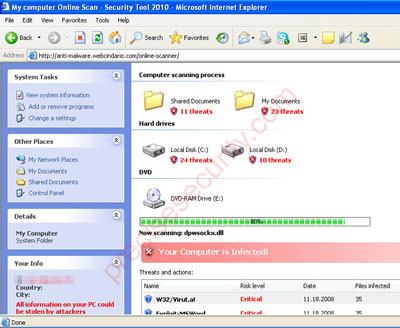 Scan Computer on My Computer Online Scan Security Tool 2010 Virus Solution And