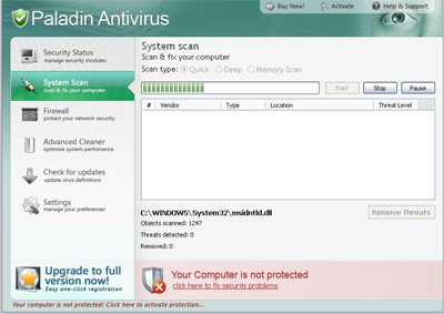 how to remove paladin antivirus manually