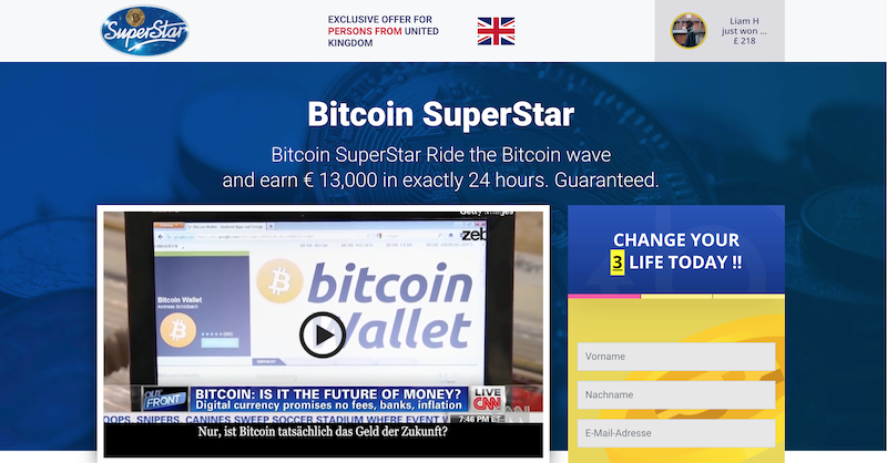 Bitcoin Superstar Homepage